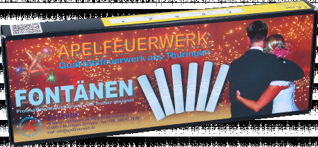 Brokat-Fontäne mit blauer Basis, 6-er Pack
